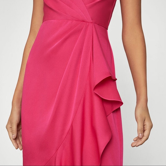 Faux Wrap Ruched Ruffle Dress - Picture 3 of 6